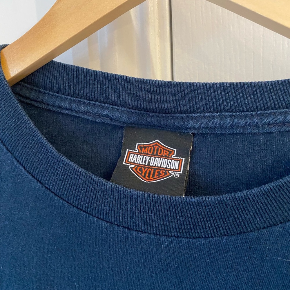 Harley Davidson Military Ramstein Air Base Germany Navy Long Sleeve T-Shirt XL - Picture 5 of 7